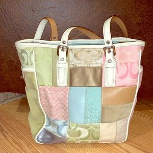 Multicolored Coach handbag